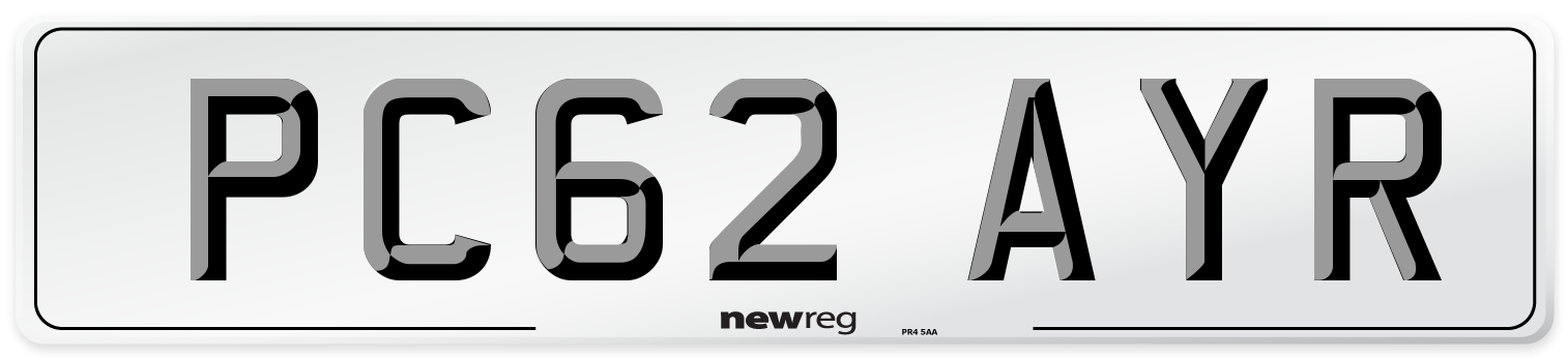 PC62 AYR Number Plate from New Reg